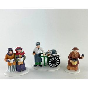 Christmas - DEPT. 56 - VIOLET VENDOR/CAROLERS/CHESTNUT VENDOR - Original Box